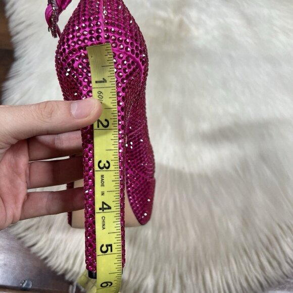 NEW Antonio Melani Capsule Dr. Bridget Hotfix Size 8M Rhinestone Platform Heels - Picture 10 of 14